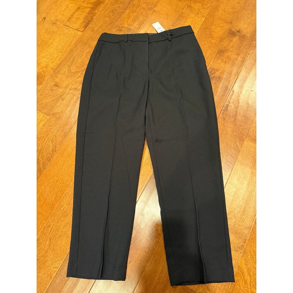 Express editor black straight ankle high rise pants 12 regular NEW NWT